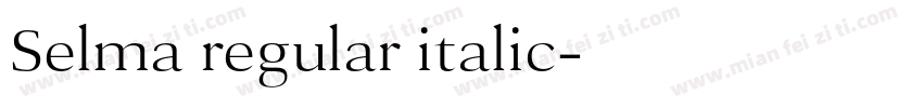 Selma regular italic字体转换